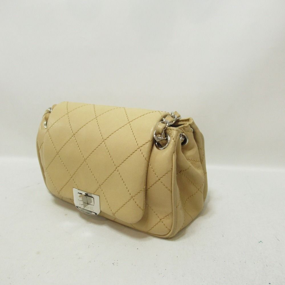 Chanel Chain Shoulder Bag Leather Beige - Picture 3 of 8